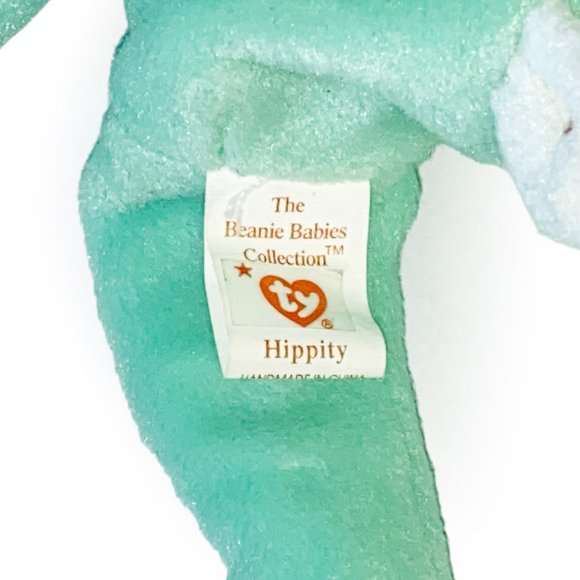 Vintage 1997 Ty Beanie Baby HIPPITY Green Rabbit w/ Tag - Rare Plush #4119 - Picture 6 of 7